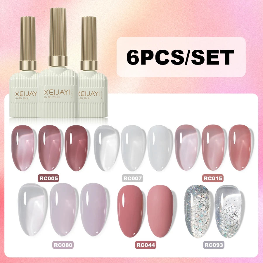 XEIJAYI 6Pcs 15Ml Nail Gel Polish Set