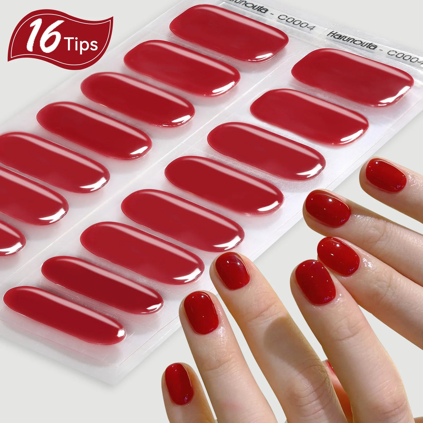 16 Tips Harunoura Semi Cured Gel Nail Strips