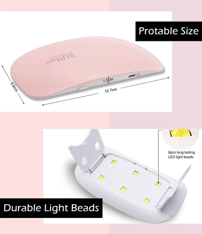 USB 6W Mini UV Desk Drying Nail Lamp