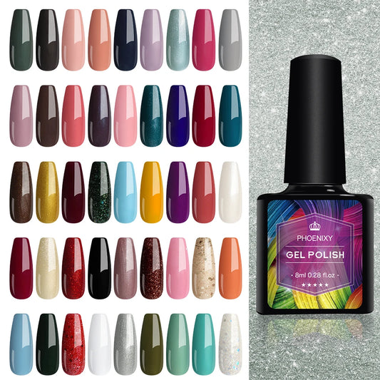 UV LED Gel Nail Polish 75 Colors Glitter 7ml