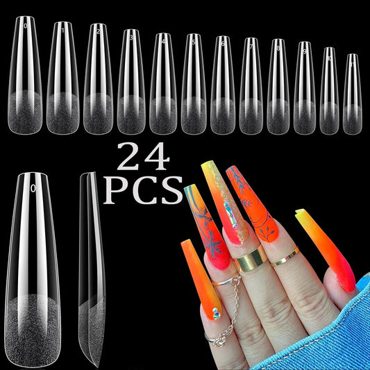 24pcs Fake Nail 12 sizes