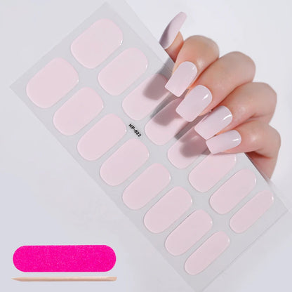 1 Sheet Semi-Cured Gel Nail Strips Waterproof Long Lasting
