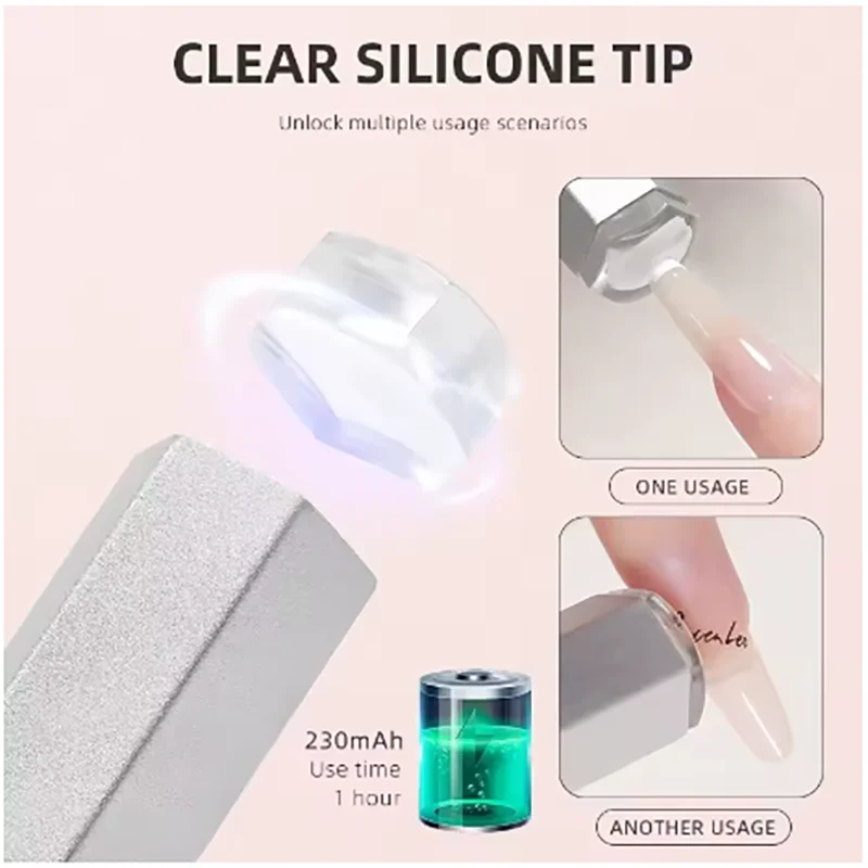 Portable Mini Professional Nail UV Lamp LCD Display Rechargeable