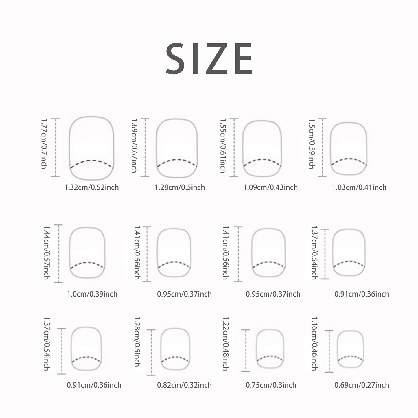 24pcs Short French Glossy Glitter Nails includes Jelly Gel and Nail File