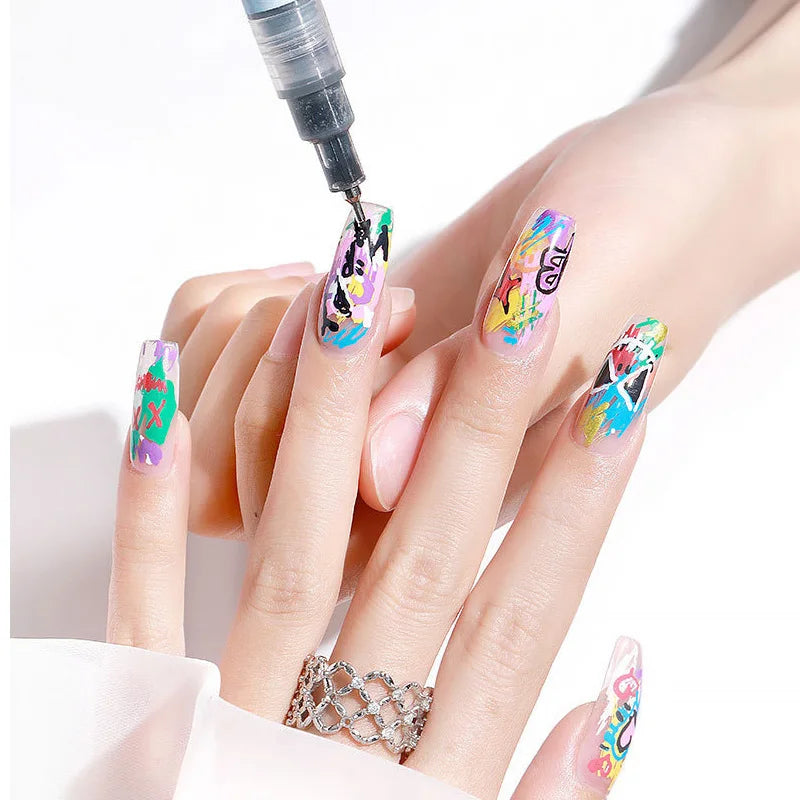 1 Set Nail Art Drawing Pen DIY 3D Abstract Line for Nail Art