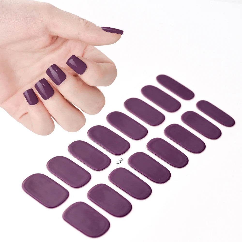 16 Tips/pcs Semi Cured Gel Nail Strips