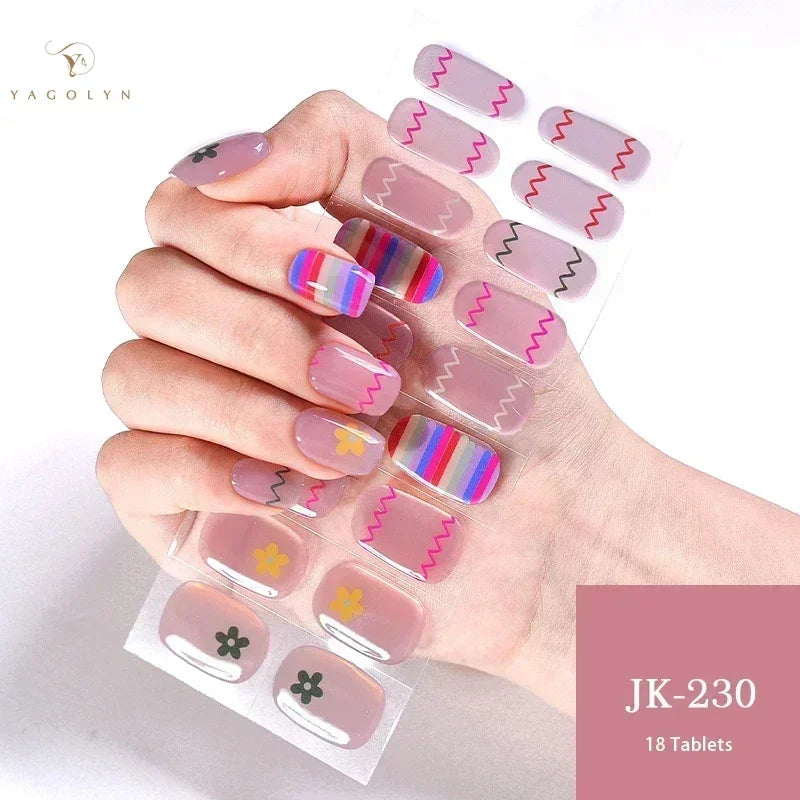 1 Sheet Semi-Cured Gel Nail Strips