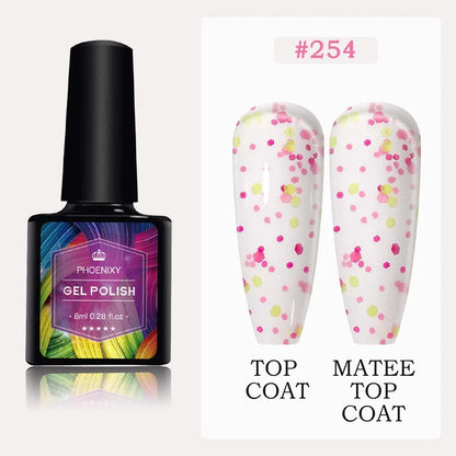 UV LED Gel Nail Polish 70 Colors Glitter 7ml