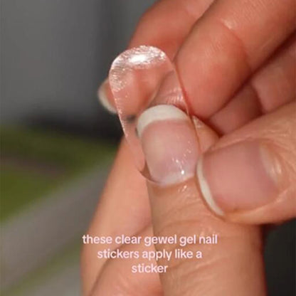 Transparent Semi Cured Gel Nail Strips Clear Nail Strengthening