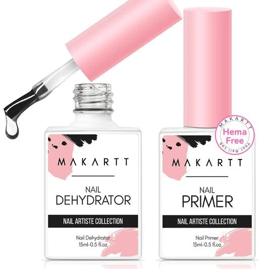 Makartt 2Pcs Gel Nail Polish Nail Prep Dehydrate & Bond Primer 15ml