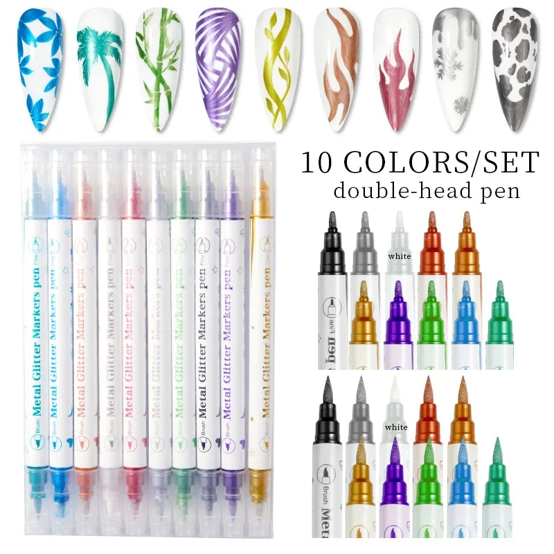 1 Set Nail Art Drawing Pen DIY 3D Abstract Line for Nail Art