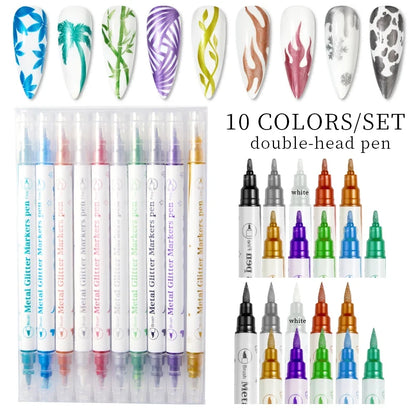 1 Set Nail Art Drawing Pen DIY 3D Abstract Line for Nail Art