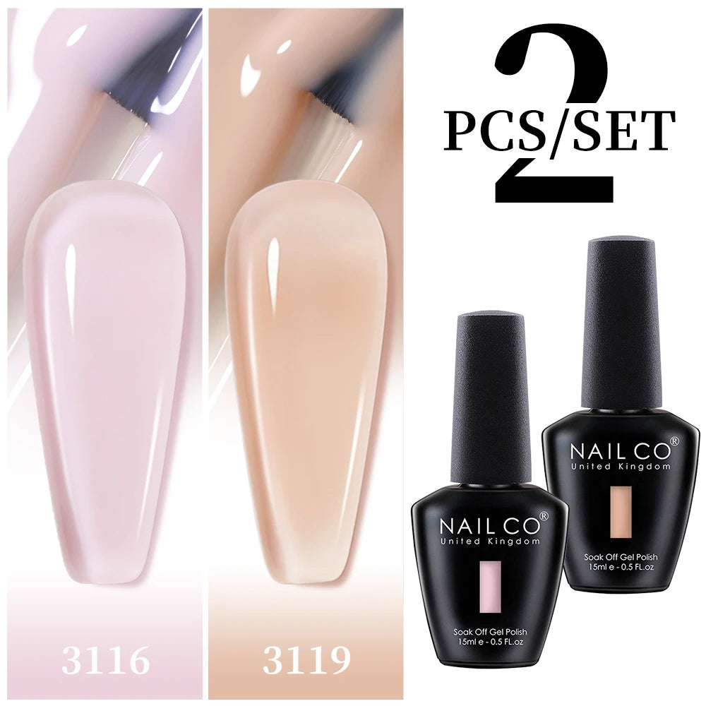 NAILCO 2pc 15ml  Jelly Color Gel Polish Set