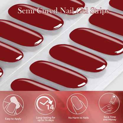 16 Tips Harunoura Semi Cured Gel Nail Strips