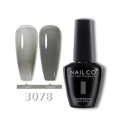 NAILCO 15ml Translucent Gel Nail Polish Semi-permanent Varnish
