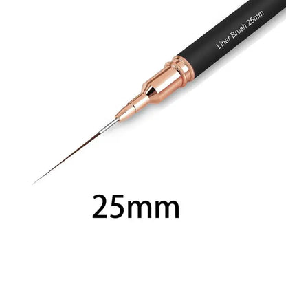 Silver Thin Nail Liner Brush 6/9/12/15/18mm