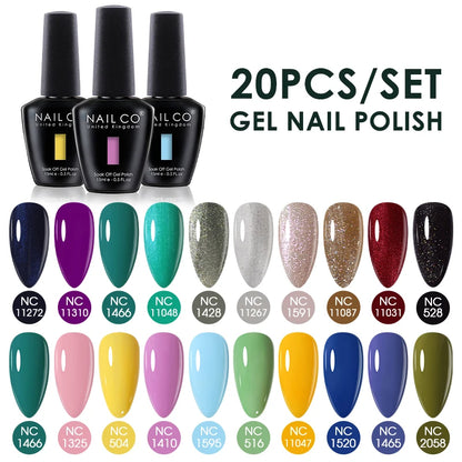 NAILCO 15ml 20/30pcs Gel Nail Polish Set