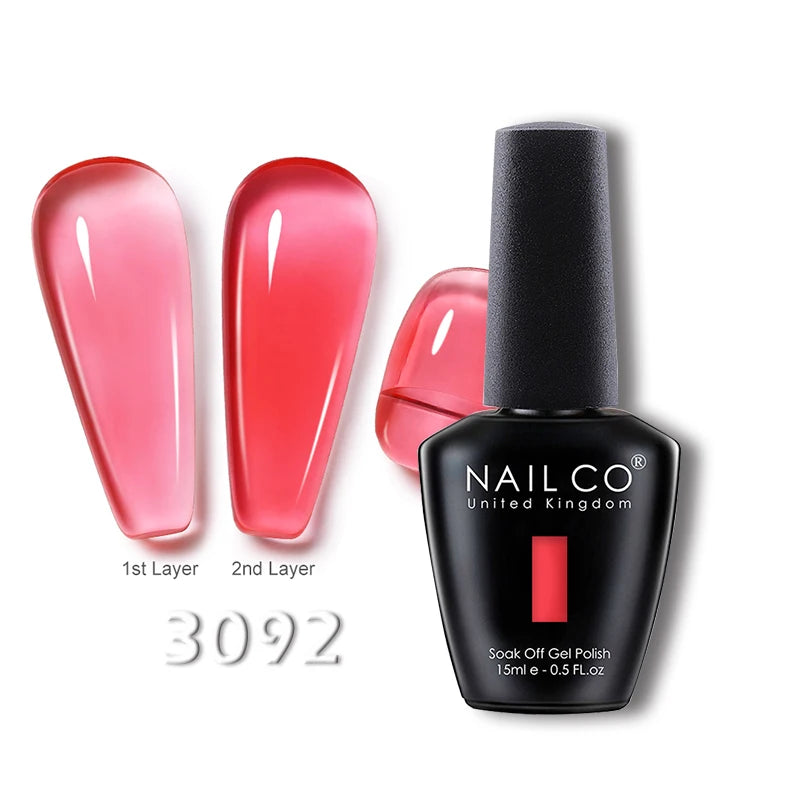 NAILCO 15ml Translucent Gel Nail Polish Semi-permanent Varnish