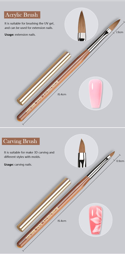 BORN PRETTY Nail Art Brush 9 Sizes  Nail Art Manicure Tool