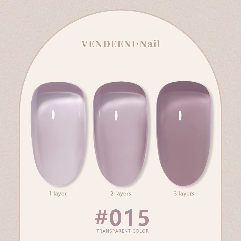 Vendeeni 24 Colors Jelly Transparent Gel Nail Polish 15ml