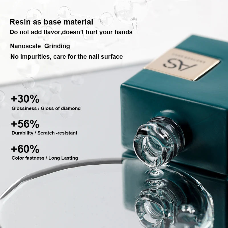 AS 15ml Base and Top Coat for Gel Polish Semi-permanent