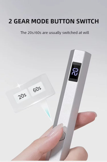 Portable Mini Professional Nail UV Lamp LCD Display Rechargeable