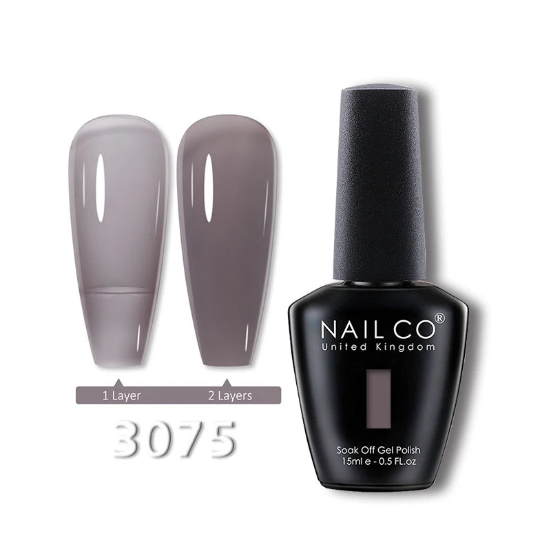 NAILCO 15ml Translucent Gel Nail Polish Semi-permanent Varnish