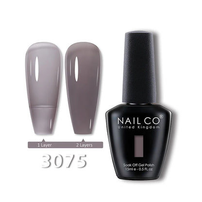 NAILCO 15ml Translucent Gel Nail Polish Semi-permanent Varnish