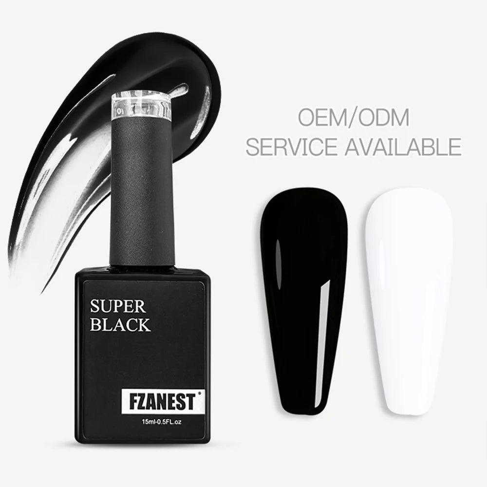 15ml FZANEST Super White and Black Gel Nail Polish