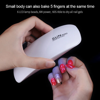 USB 6W Mini UV Desk Drying Nail Lamp