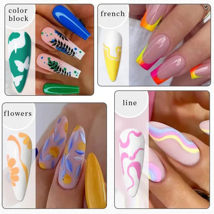 1 Set Nail Art Drawing Pen DIY 3D Abstract Line for Nail Art