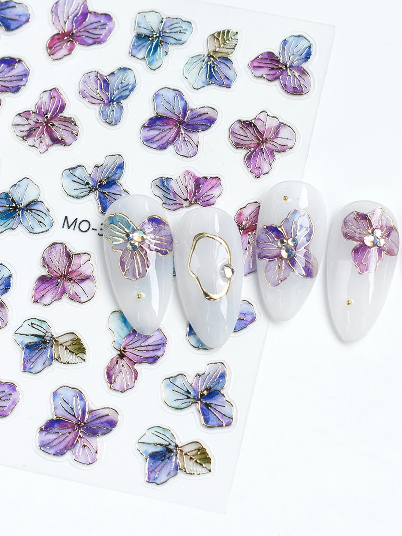 5D Floral Nail Stickers Self-Adhesive
