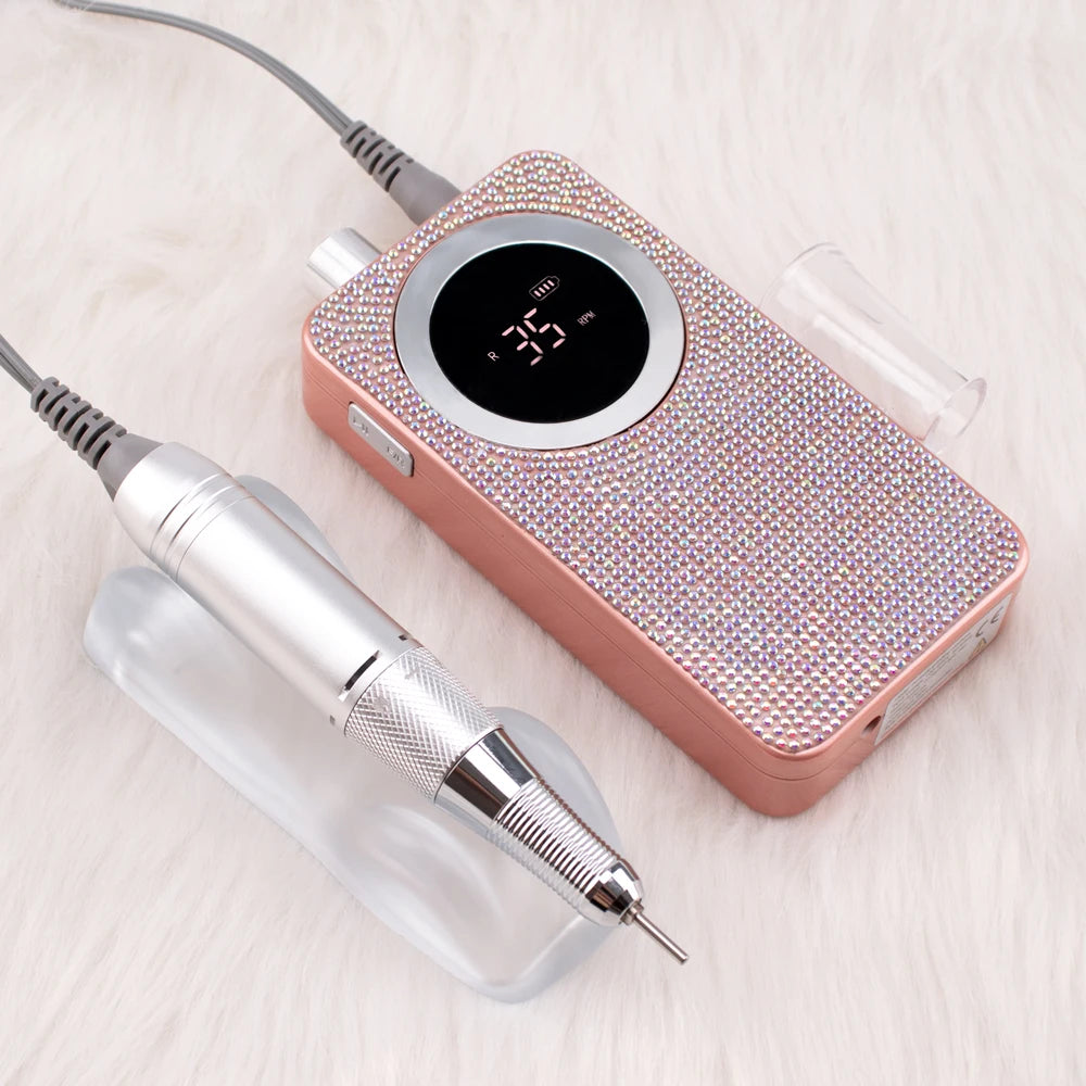 Rhinestone Nail Drill Cordless Rechargeable 35000 RPM