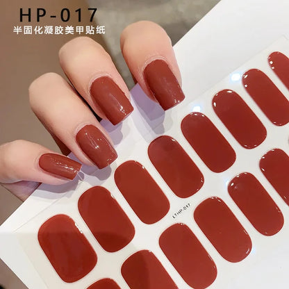 Transparent Semi Cured Gel Nail Strips Clear Nail Strengthening