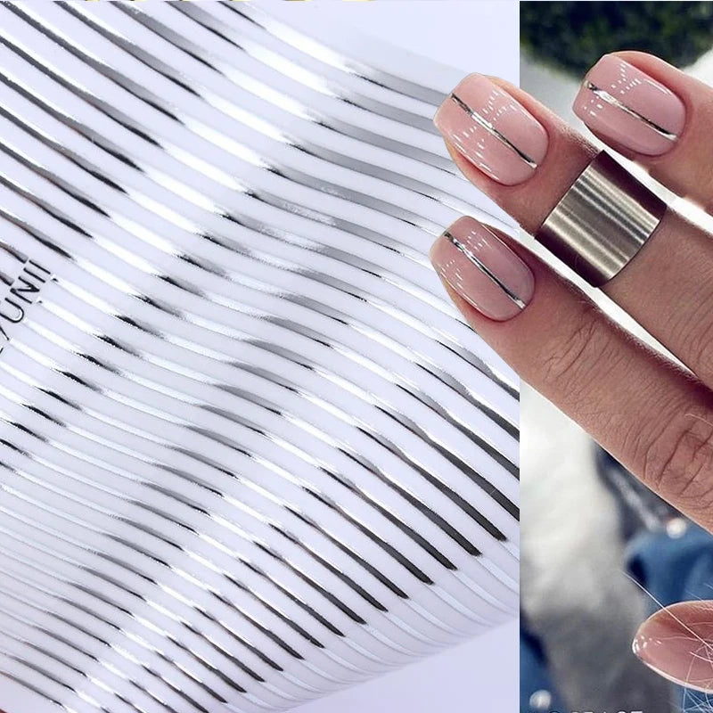 Gold 3D Nail Stickers
