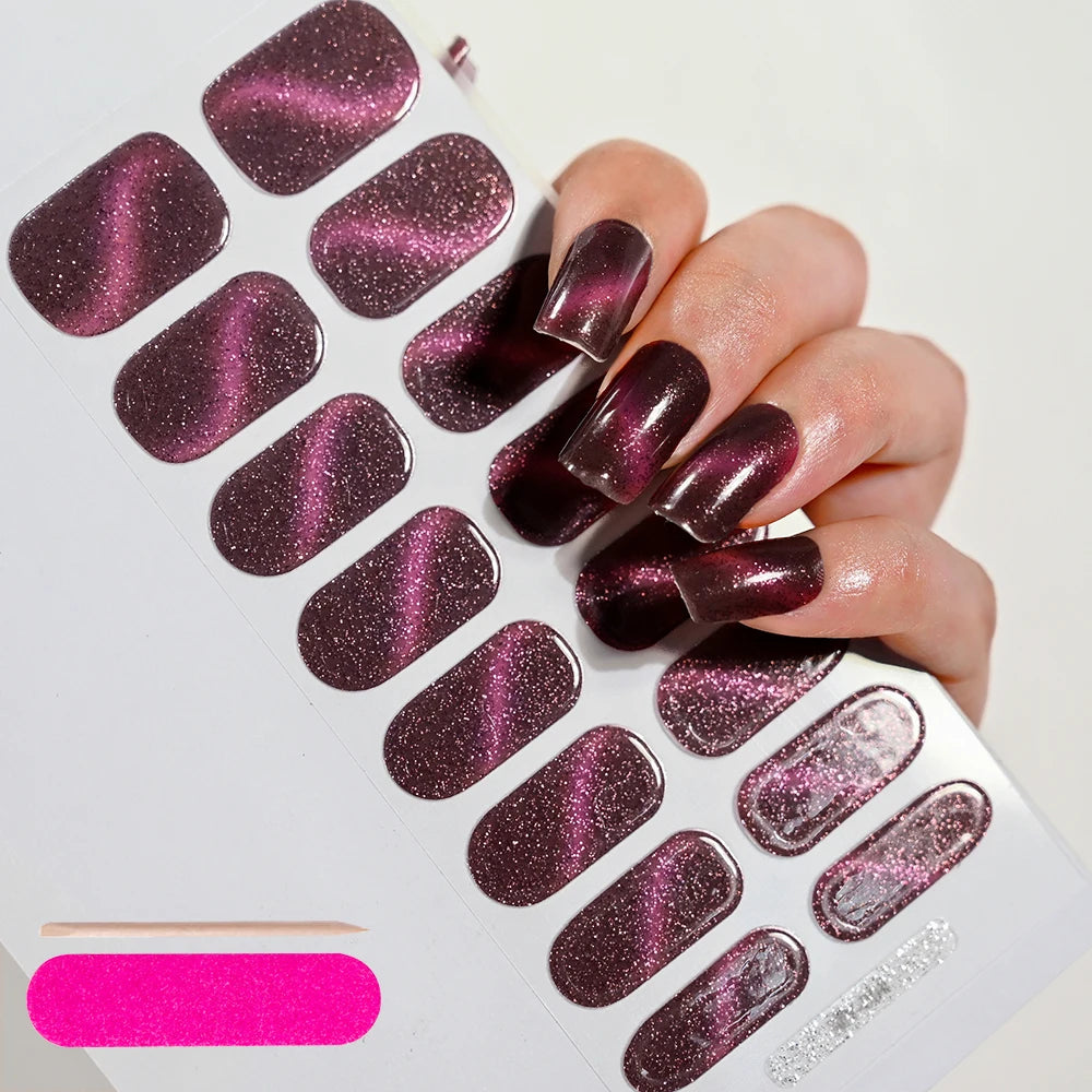 Transparent Semi Cured Gel Nail Strips Clear Nail Strengthening