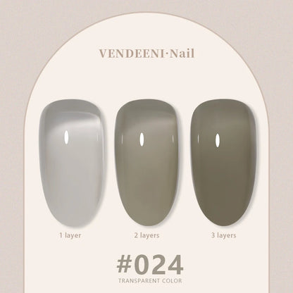 Vendeeni 24 Colors Jelly Transparent Gel Nail Polish 15ml