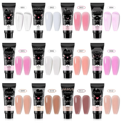 9pcs/set 15ML Nail Extension Gel Poly Gel Semi Permanent