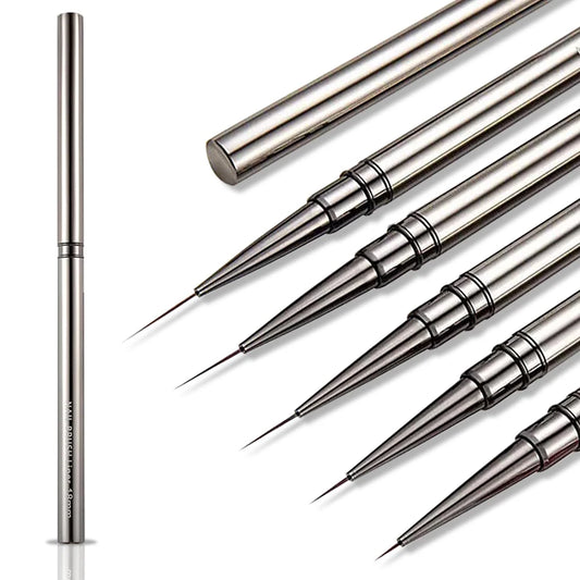 Silver Thin Nail Liner Brush 6/9/12/15/18mm