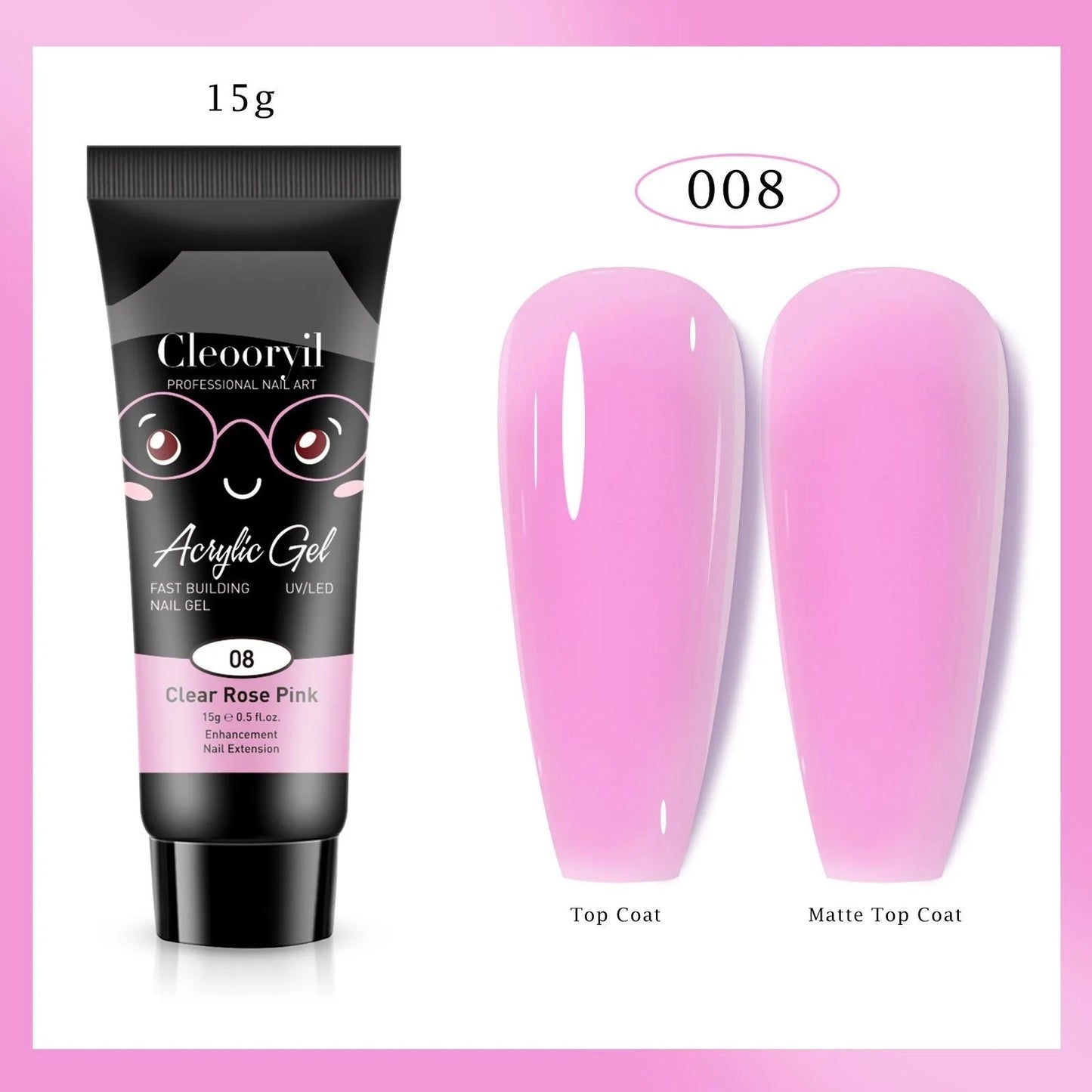 9pcs/set 15ML Nail Extension Gel Poly Gel Semi Permanent